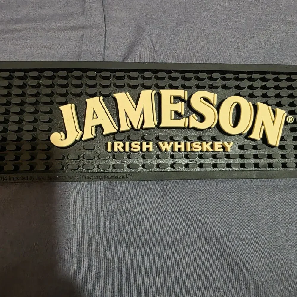 Jameson Irish Whiskey Bar Rail Spill Mat Man Cave Bartender Frat 21
